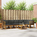 vidaXL Outdoor Sofa Set 7 pcs Natural Solid Acacia Wood