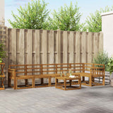 vidaXL Outdoor Sofa Set 7 pcs Natural Solid Acacia Wood