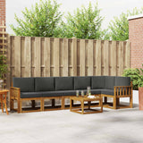 vidaXL Outdoor Sofa Set 7 pcs Natural Solid Acacia Wood