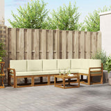 vidaXL Outdoor Sofa Set 7 pcs Natural Solid Acacia Wood