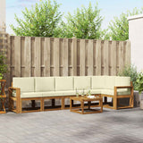 vidaXL Outdoor Sofa Set 7 pcs Natural Solid Acacia Wood