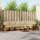 vidaXL Outdoor Sofa Set 7 pcs Natural Solid Acacia Wood