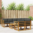 vidaXL Buiten bank set 9 pcs Naturel Massief Acacia Hout