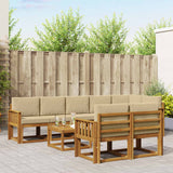 vidaXL Buiten bank set 9 pcs Naturel Massief Acacia Hout