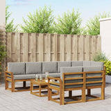 vidaXL Buiten bank set 9 pcs Naturel Massief Acacia Hout