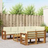 vidaXL Buiten bank set 9 pcs Naturel Massief Acacia Hout
