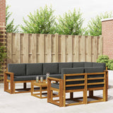 vidaXL Buiten bank set 9 pcs Naturel Massief Acacia Hout