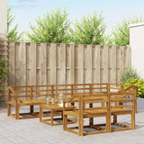 vidaXL Buiten bank set 9 pcs Naturel Massief Acacia Hout