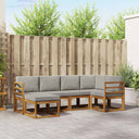 vidaXL Bankstel 6 pcs Naturel