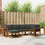 vidaXL Bankstel 6 pcs Naturel