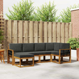 vidaXL Bankstel 6 pcs Naturel