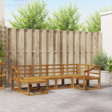 vidaXL Bankstel 6 pcs Naturel