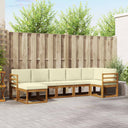 vidaXL Outdoor Sofa Set 7 pcs Natural Solid Acacia Wood