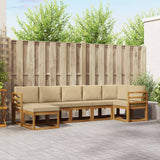 vidaXL Outdoor Sofa Set 7 pcs Natural Solid Acacia Wood