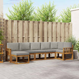 vidaXL Outdoor Sofa Set 7 pcs Natural Solid Acacia Wood
