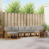 vidaXL Outdoor Sofa Set 7 pcs Natural Solid Acacia Wood