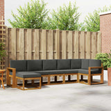 vidaXL Outdoor Sofa Set 7 pcs Natural Solid Acacia Wood