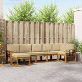 vidaXL Outdoor Sofa Set 7 pcs Natural Solid Acacia Wood