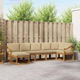 vidaXL Outdoor Sofa Set 7 pcs Natural Solid Acacia Wood