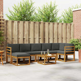 vidaXL Outdoor Bench Set 8 pcs Natural Solid Acacia Wood