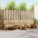 vidaXL Outdoor Bench Set 8 pcs Natural Solid Acacia Wood