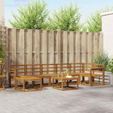 vidaXL Outdoor Bench Set 8 pcs Natural Solid Acacia Wood