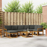 vidaXL Outdoor Bench Set 8 pcs Natural Solid Acacia Wood