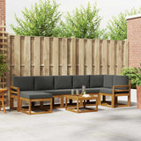 vidaXL Outdoor Bench Set 8 pcs Natural Solid Acacia Wood