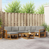 vidaXL Outdoor Bench Set 8 pcs Natural Solid Acacia Wood