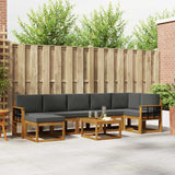 vidaXL Outdoor Bench Set 8 pcs Natural Solid Acacia Wood