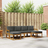 vidaXL Outdoor Sofa Set 6 pcs Natural Solid Acacia Wood
