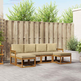 vidaXL Outdoor Sofa Set 6 pcs Natural Solid Acacia Wood