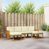 vidaXL Outdoor Sofa Set 6 pcs Natural Solid Acacia Wood
