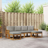vidaXL Outdoor Sofa Set 6 pcs Natural Solid Acacia Wood