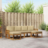 vidaXL Outdoor Sofa Set 6 pcs Natural Solid Acacia Wood