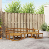 vidaXL Outdoor Sofa Set 6 pcs Natural Solid Acacia Wood