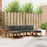 vidaXL Outdoor Sofa Set 6 pcs Natural Solid Acacia Wood