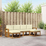 vidaXL Outdoor Sofa Set 6 pcs Natural Solid Acacia Wood