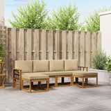 vidaXL Outdoor Sofa Set 6 pcs Natural Solid Acacia Wood