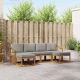 vidaXL Outdoor Sofa Set 6 pcs Natural Solid Acacia Wood