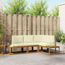 vidaXL Buiten bank set 4 Stuk Naturel Massief Acacia Hout