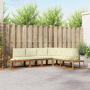 vidaXL Outdoor Sofa Set 6 Piece Natural Solid Acacia Wood