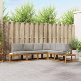 vidaXL Outdoor Sofa Set 6 Piece Natural Solid Acacia Wood