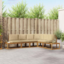 vidaXL Outdoor Sofa Set 6 Piece Natural Solid Acacia Wood