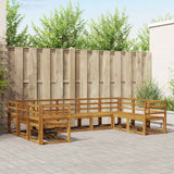 vidaXL Buiten bank set 9 pcs Naturel Massief Acacia Hout