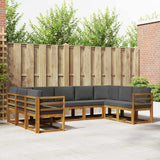 vidaXL Buiten bank set 9 pcs Naturel Massief Acacia Hout