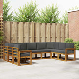 vidaXL Buiten bank set 9 pcs Naturel Massief Acacia Hout