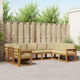 vidaXL Buiten bank set 9 pcs Naturel Massief Acacia Hout