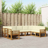 vidaXL Buiten bank set 9 pcs Naturel Massief Acacia Hout