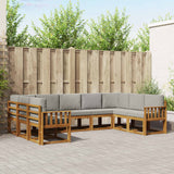 vidaXL Buiten bank set 9 pcs Naturel Massief Acacia Hout